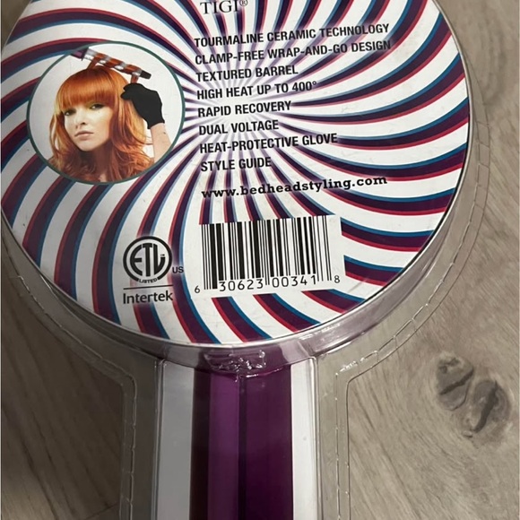 Bed Head Curlipops 1 1/4” Tourmaline Ceramic Textured Tapered Styling Iron - Picture 4 of 5